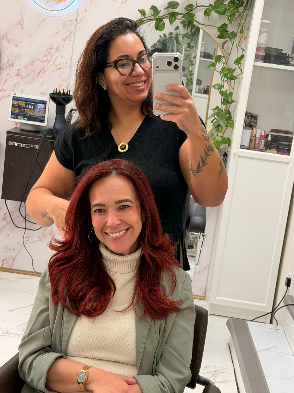Caramel copper highlights